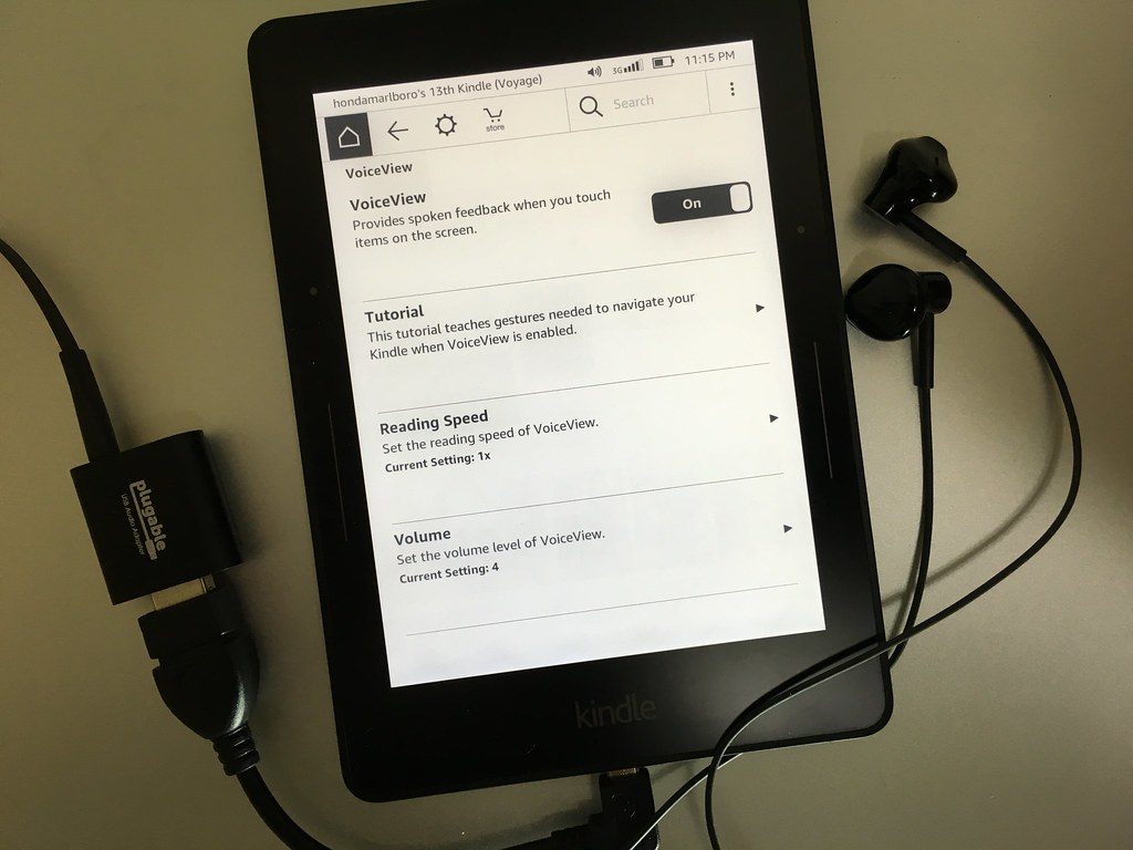 Kindle Voyage - Audio Mode