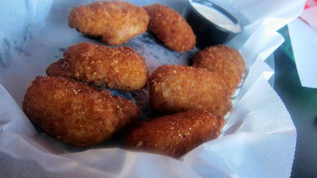 basket of jalapeno poppers at wing factory