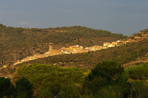 morning sky clouds dawn spain village view illumination el catalonia overlook catalunia hosteria tozal elgrado eltozal
