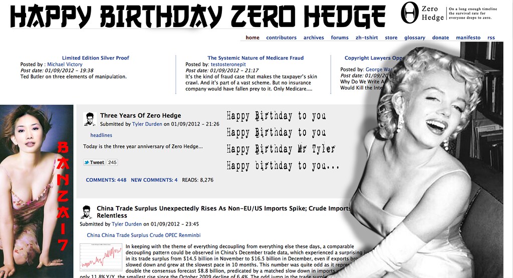 HaPPY BiRTHDaY ZeRo HeDGe... | Zero Hedge | Zero Hedge
