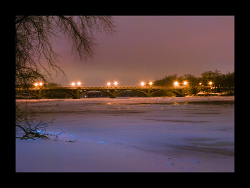 winter cold ice minnesota river mississippi anoka nightlongexposure