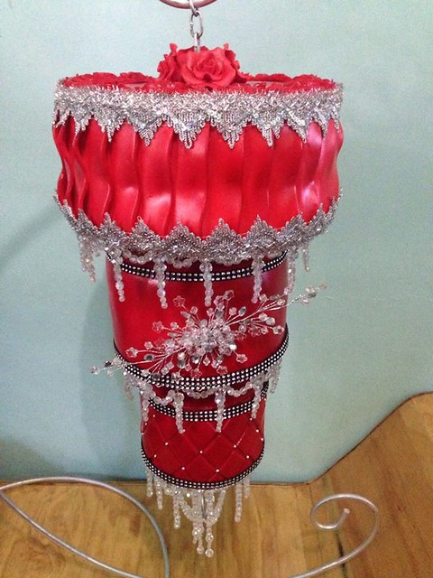 John Arnel David's Brilliant Cake in Red and Crystals