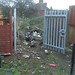New gate in place, before clearing takes place