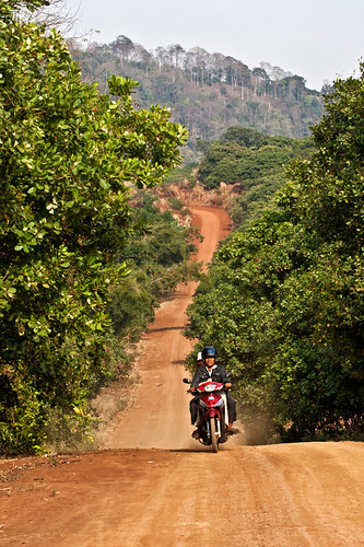 road travel red tree nature way landscape asia cambodia khmer ride line hills motorbike dirt remote ratanakiri fulloftravel