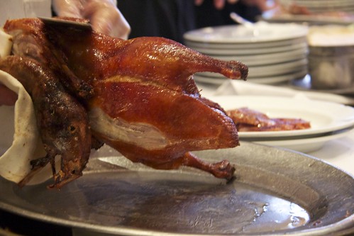 Peking Duck, being sliced