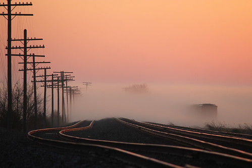 railroad fog sunrise illinois homer rails personalbest 61849