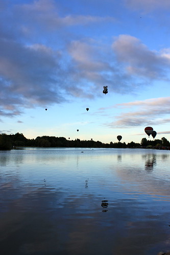lake hot water sunrise reflections dawn air balloon henley masterton wairarapa
