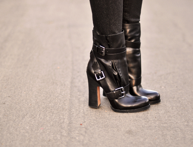 black buckle boots