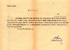 II/7. Dr. Szabó Gyula Egri járási főszolgabíró 1941. július 4-én kelt levelében jelentést kér a Kál községben állítólag megindult erős nyilaskeresztes agitációról.