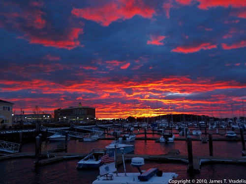 sunset sky cloud landscape harbor massachusetts shipyard hingham hinghamma hewittscove