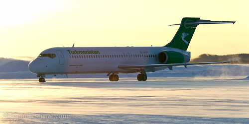Turkmenistan Airlines in the Sun