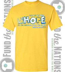 Kids yellow adoption fundraiser t-shirt: Hope Anchor with Hebrews 6:19