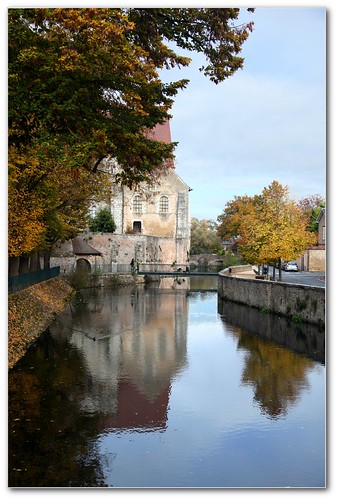 autumn reflection church automne river rivière reflet église chartres octobre eure 2011 8649 eureetloir
