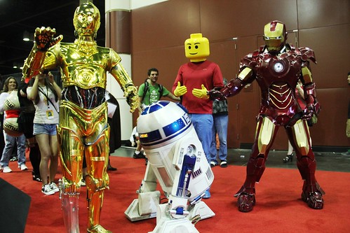 C-3PO, R2-D2, Iron Man, LEGO man - MegaCon 2012
