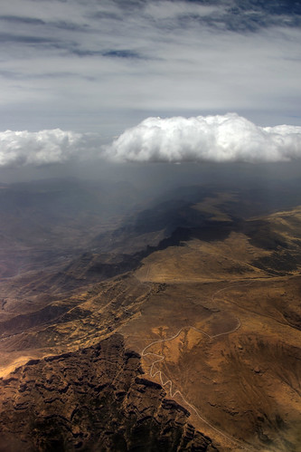 africa above mountains window yellow clouds plane landscape high shadows view desert sony hill north peak dry semi east areal ethiopia alpha 77 axum simian a77 godar the4elements