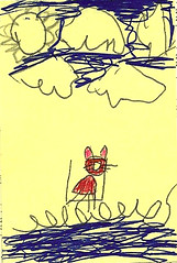 Red Cat Floating in a Box Megan Lind  2 yrs old 