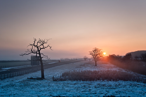 morning winter cold sunrise miltonkeynes