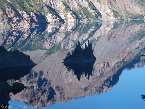 Glassy reflections in Crater Lake, Oregon