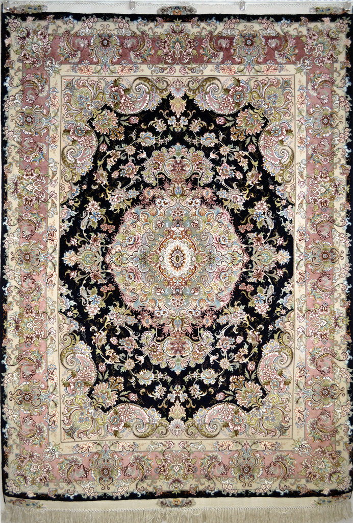 Tabriz Silk Persian Rug 5x7