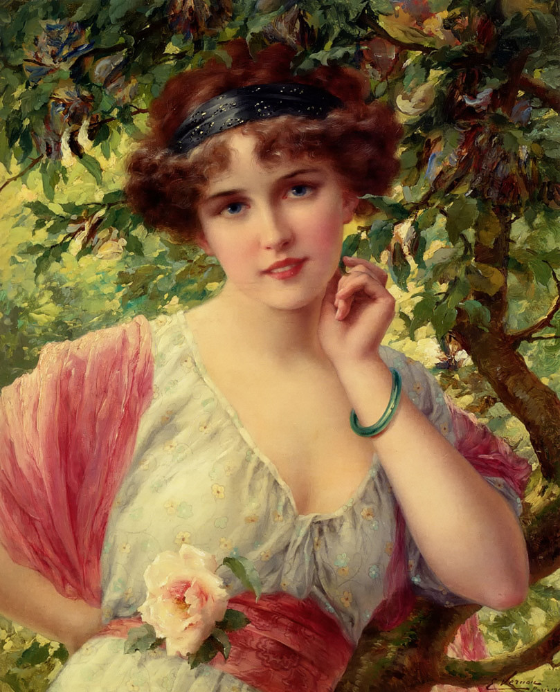 A Summer Rose by Emile Vernon - 1913