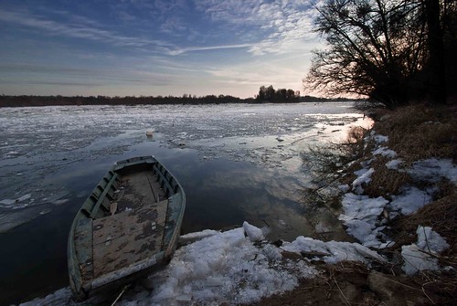 sunset snow ice river de soleil boat nikon hiver coucher neige bateau tamron loire froid 44 glace fleuve d60 oudon loireatlantique 1024mm