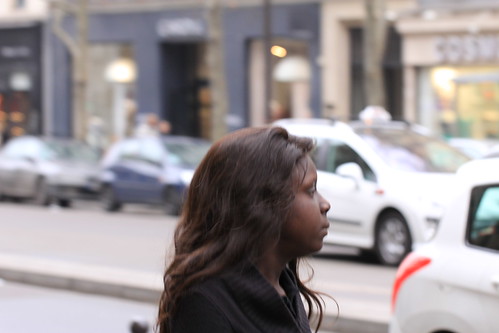 Woman Walking in Paris, February 2012