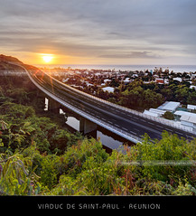 Viaduc de Saint-Paul en coucher de soleil - Ile de la Réunion