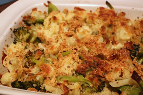 Leftover Cheese Fondue Broccoli-Cauliflower Bake - Life at Cloverhill
