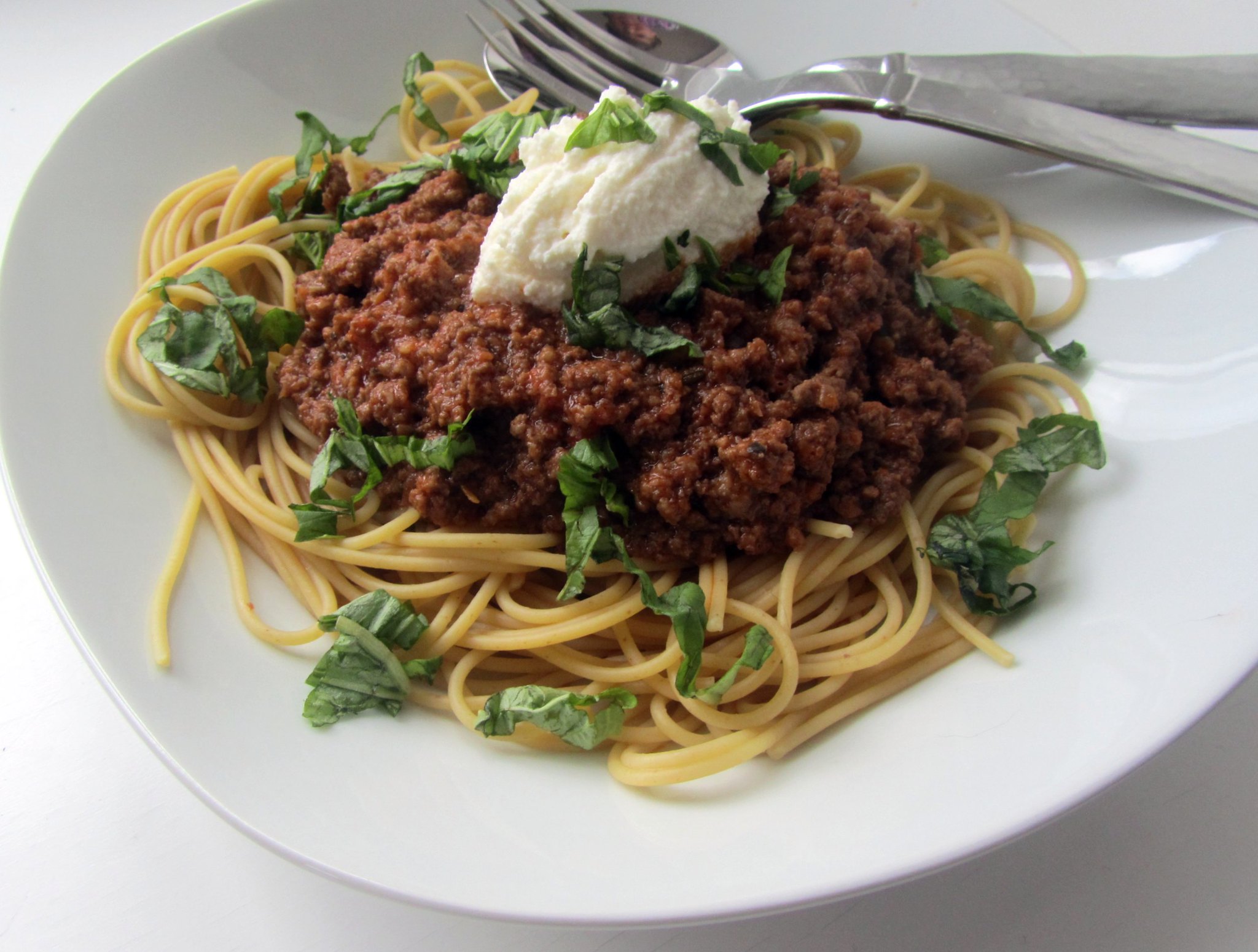 Spaghetti Bolognese | Yummy meaty bolognese on whole grain s… | Flickr ...