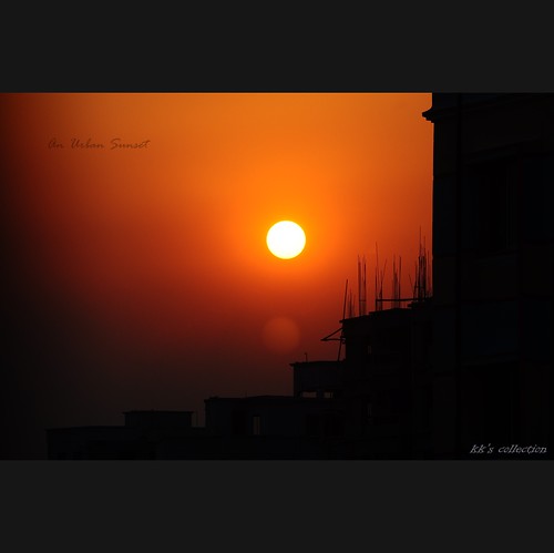 sunset sky urban orange sun building dark nikon afternoon flare sigma70300 d5000