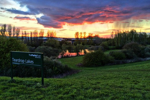 park trees sunset sky reflection apple grass rain clouds buckinghamshire lakes parks trust milton keynes teardrop lurid iphone 5s