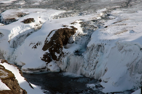 snow nature waterfall iceland frosen