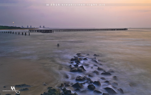 longexposure sea sunrise pier waves chennai tamilnadu thalankuppam creativince