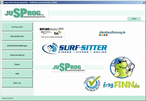 Screenshot jugenschutzfiltersoftware