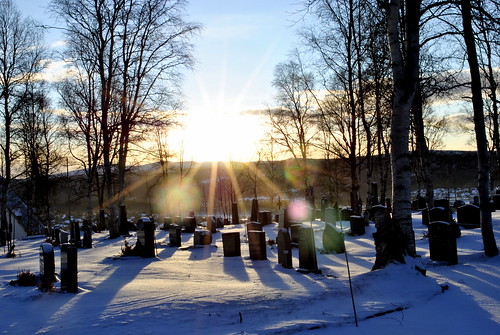 sunset snow graveyard norway ethereal trondheim roros