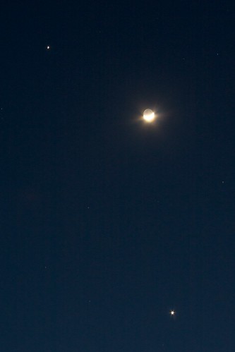 sunset moon canon atardecer twilight venus luna jupiter february crepusculo anochecer crepúsculo júpiter conjunction conjunción