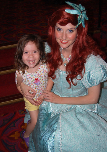 So happy to meet her favorite princess, Ariel!
