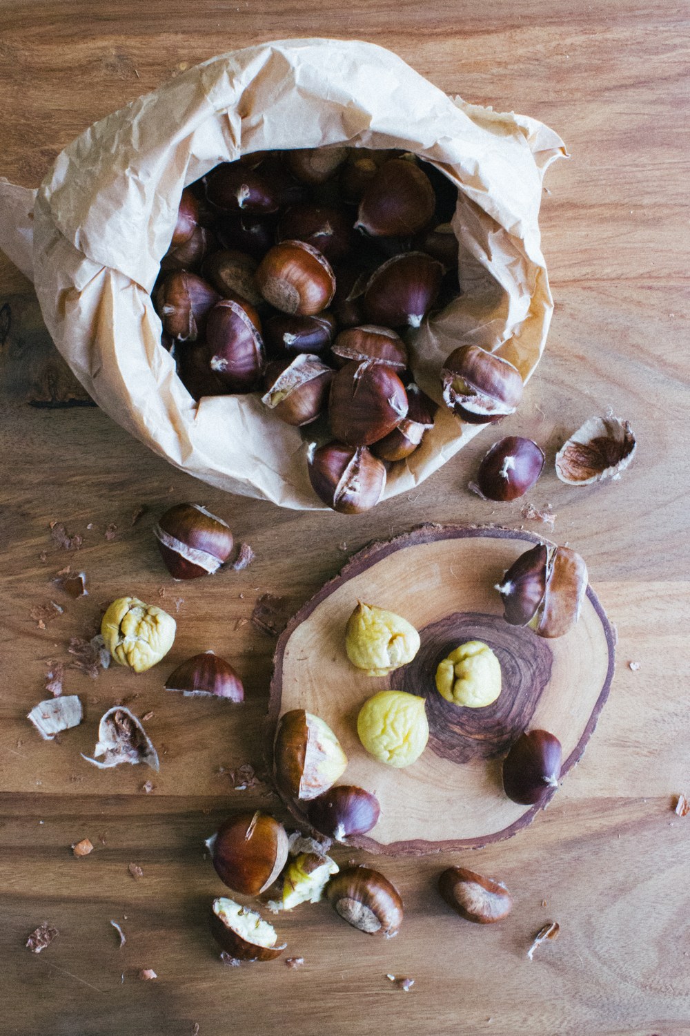 Roasting Chestnuts and an Autumn Salad