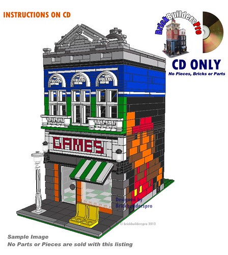  Shop Instructions CD Custom Lego ® 10218 10224 city 10182 cafe corner