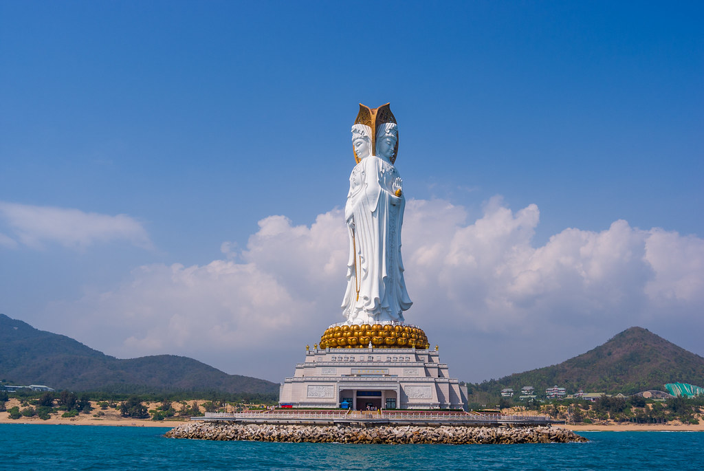 A Buddism godness Guanyin Bodhisattva of Hainan Sanya South China Sea