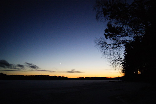 winter sunset sky lake nature finland newyearseve kuortti