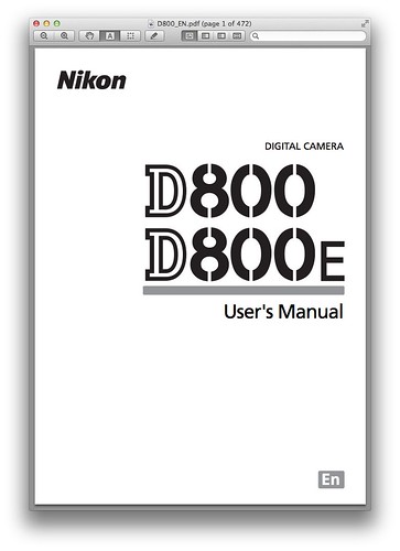 Nikon D800 / D800E Manual