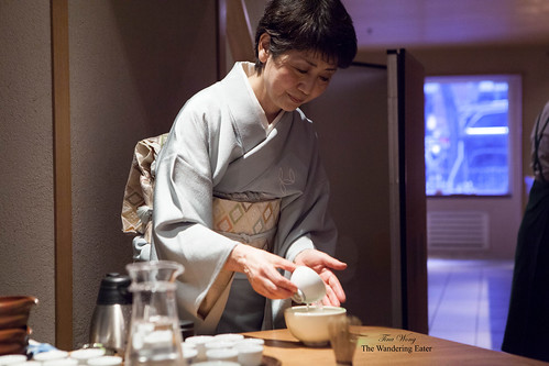 Vice President of Ippodo, Mrs. Watanabe, performing the Matcha Tea Ceremony