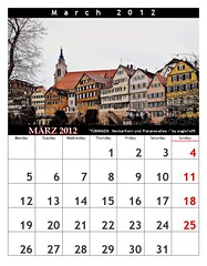 März 2012 -  March 2012 - TÜBINGEN, Neckarfront
