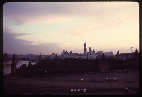 Kremlin and Moscow River at Sunset, Moscow, 1969