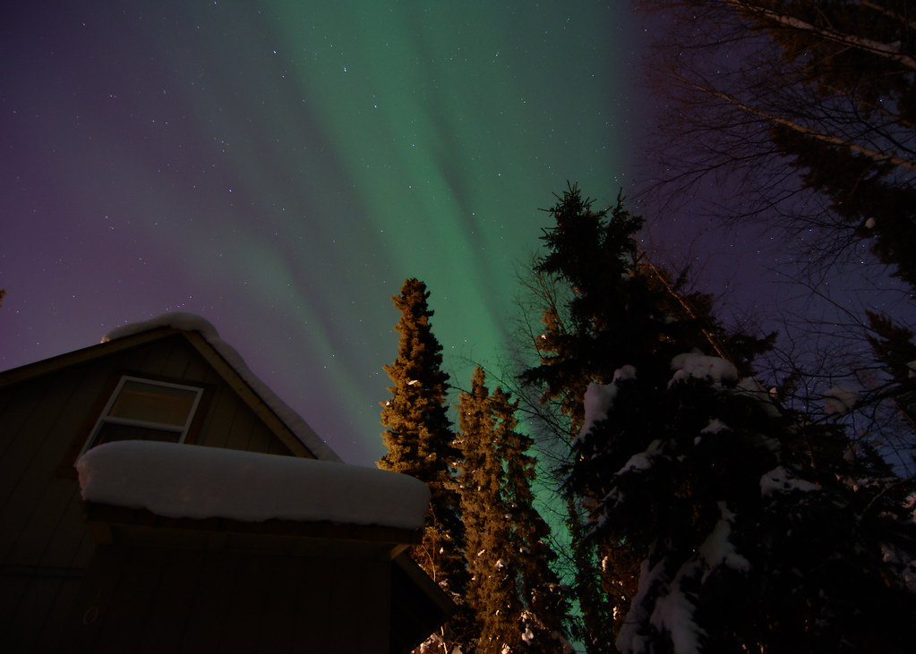At home under the northern lights
