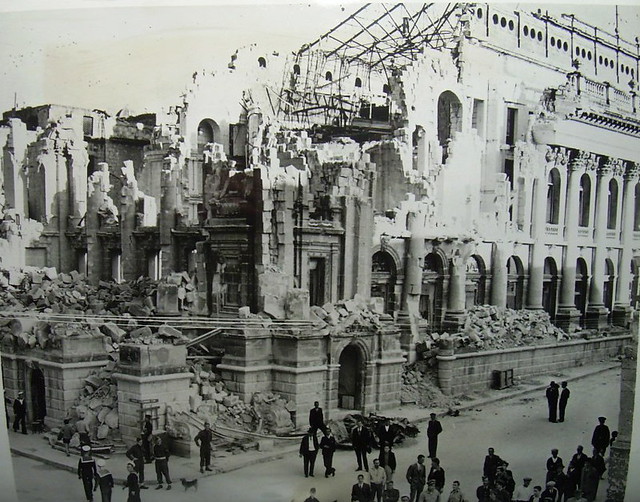 Royal Opera House after destruction by German bombs, Valletta Malta