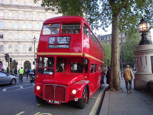 London Bus Company RML893 on Route 29, Trafalgar Square