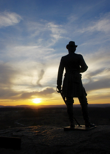 sunset sky statue clouds pa gettysburg gettysburgpa gnmp