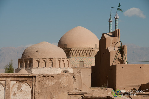 skyline desert iran mosque yazd